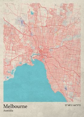 Melbourne city map