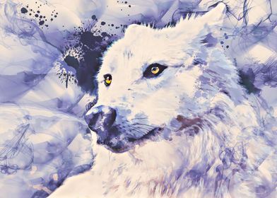Wolf Water Colour