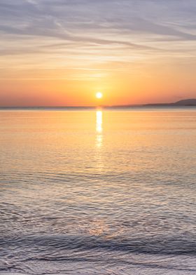 Red Sunrise on the beach