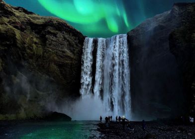 Northern Lights Waterfall