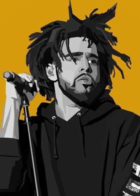 J Cole WPAP Pop Art