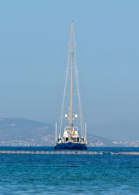 Sailing Yacht in the bay