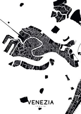 Venezia map black