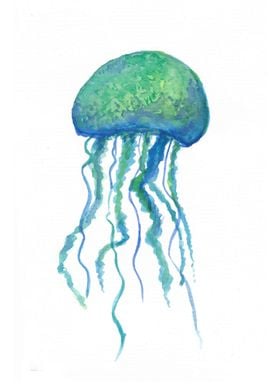 Water Color Jelly Fish