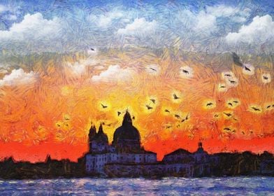 sunset in venezia