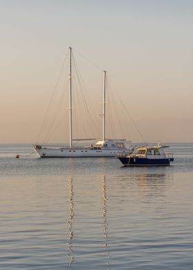 Yachts at sunrise