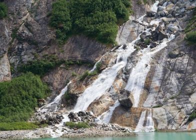 Alaska Mountain Waterfall