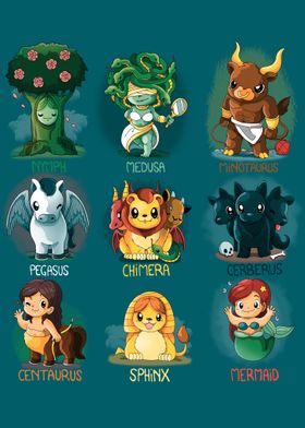 mythical creatures poster