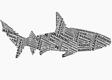 Typographic shark
