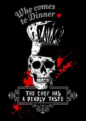  skull chefs hat