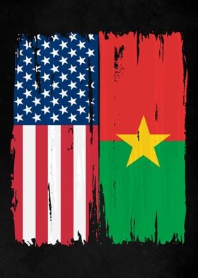 USA Burkina Faso Split Fla