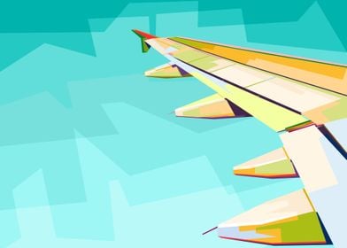 plane view in wpap style
