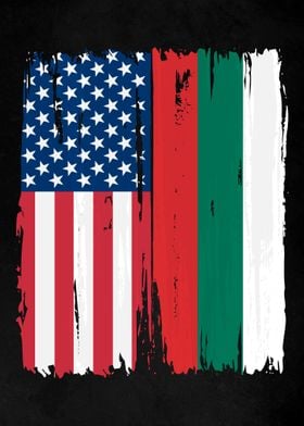 USA Bulgaria Split Flag