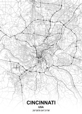 Cincinnati city map