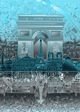 paris city abstract 4