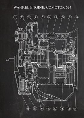 Wankel Engine COMOTOR 624