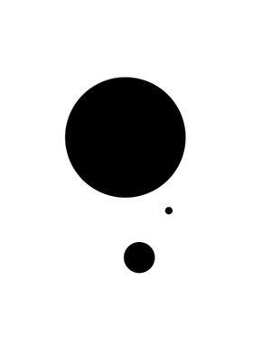 Three Black Circles