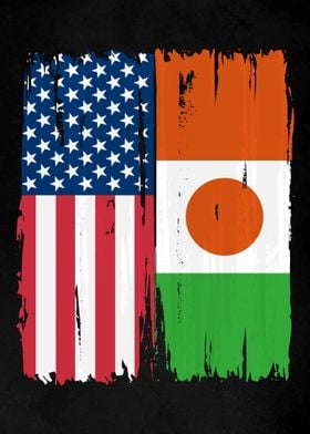 USA Niger Split Flag