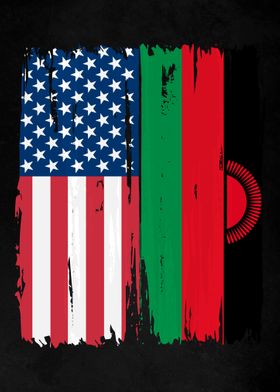 USA Malawi Split Flag