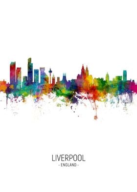 Liverpool England Skyline