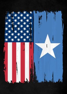 USA Somalia Split Flag