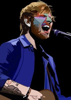 Ed Sheenran Wpap Pop Art