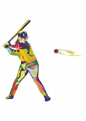 Baseball Player Pop art