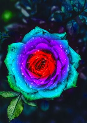 colorful rose