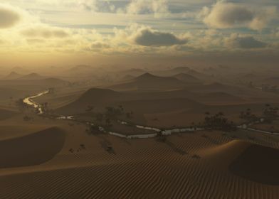 Hazy dunes