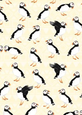 Puffin Bird Pattern