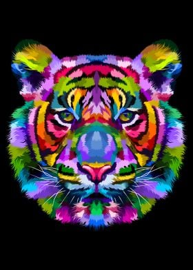 Tiger head on wpap style