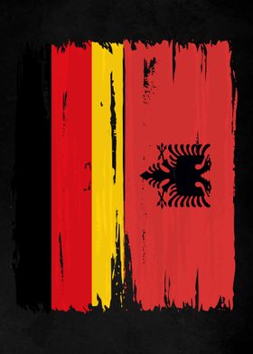 Germany Albania Split Flag
