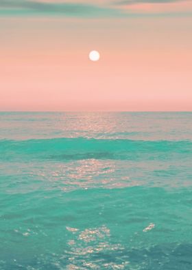 Light Pink Turquoise Water