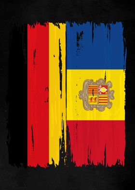 Germany Andorra Split Flag