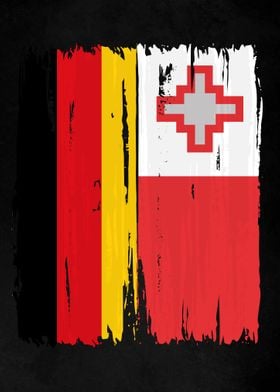 Germany Malta Split Flag