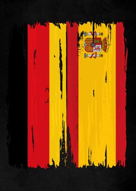 Germany Spain Split Flag