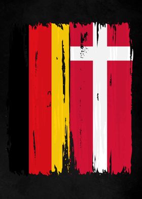 Germany Denmark Split Flag