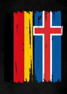 Germany Iceland Split Flag
