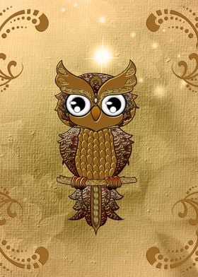 Wonderful golden owl