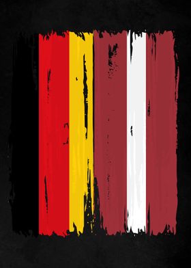 Germany Latvia Split Flag