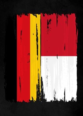 Germany Monaco Split Flag