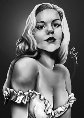 PIN UP black and white