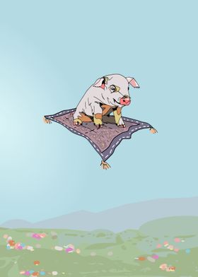 pigs can fly on a carpet