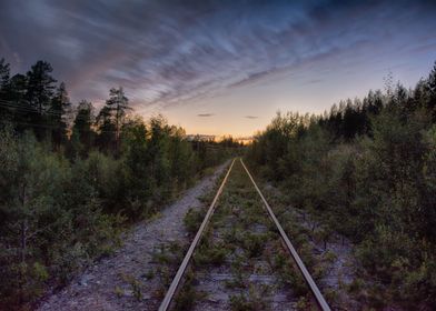 Railroad in Lappland