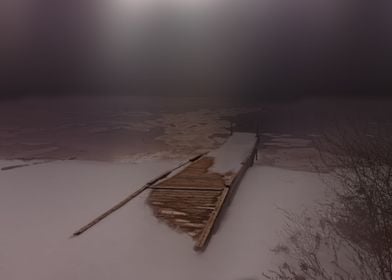 Winter Moonlight and Fog