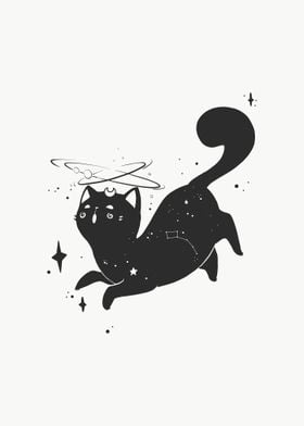 Kawaii Space Star Cat