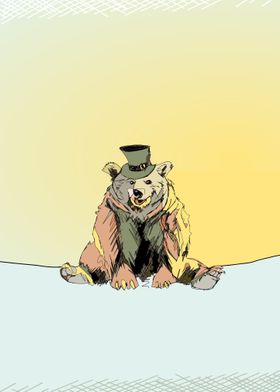 bear wearing a hat