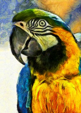 Brush Stroke Parrot