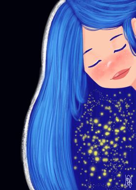 Stars in her hair