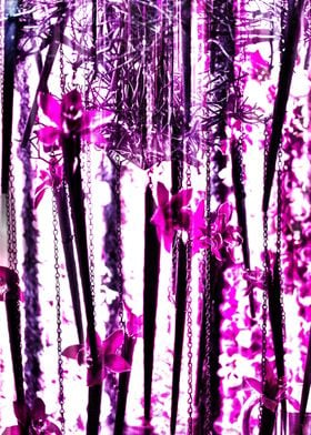 Funky Pink Floral Abstract